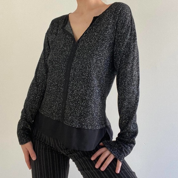 Shiny black knit sweater brand sanctuary - Picture 1 of 4